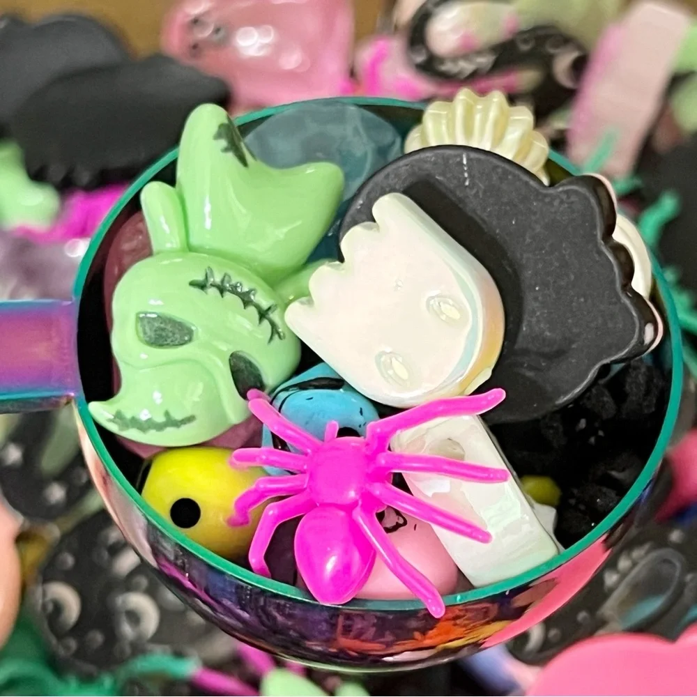 💀 Cute Creepy Bead & Charm Mix – 50g Halloween Craft Supplies